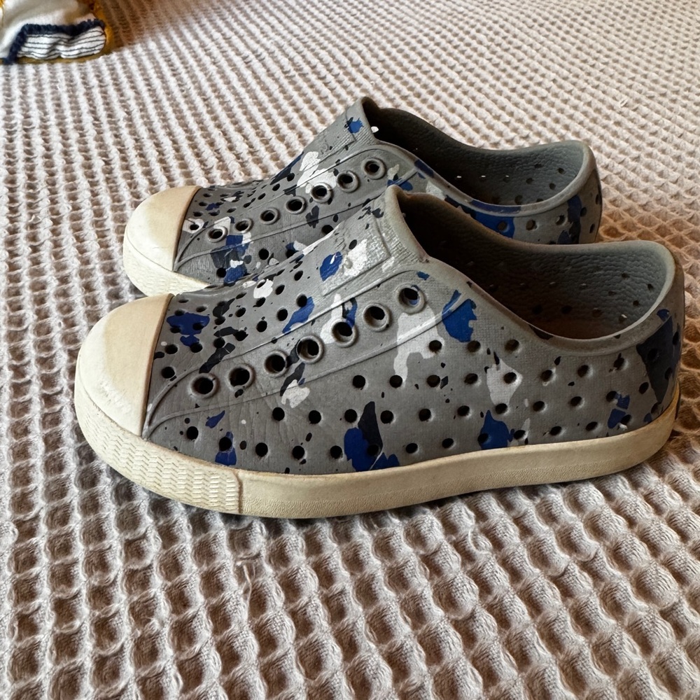 Native Kids Sneakers - Gray and Blue